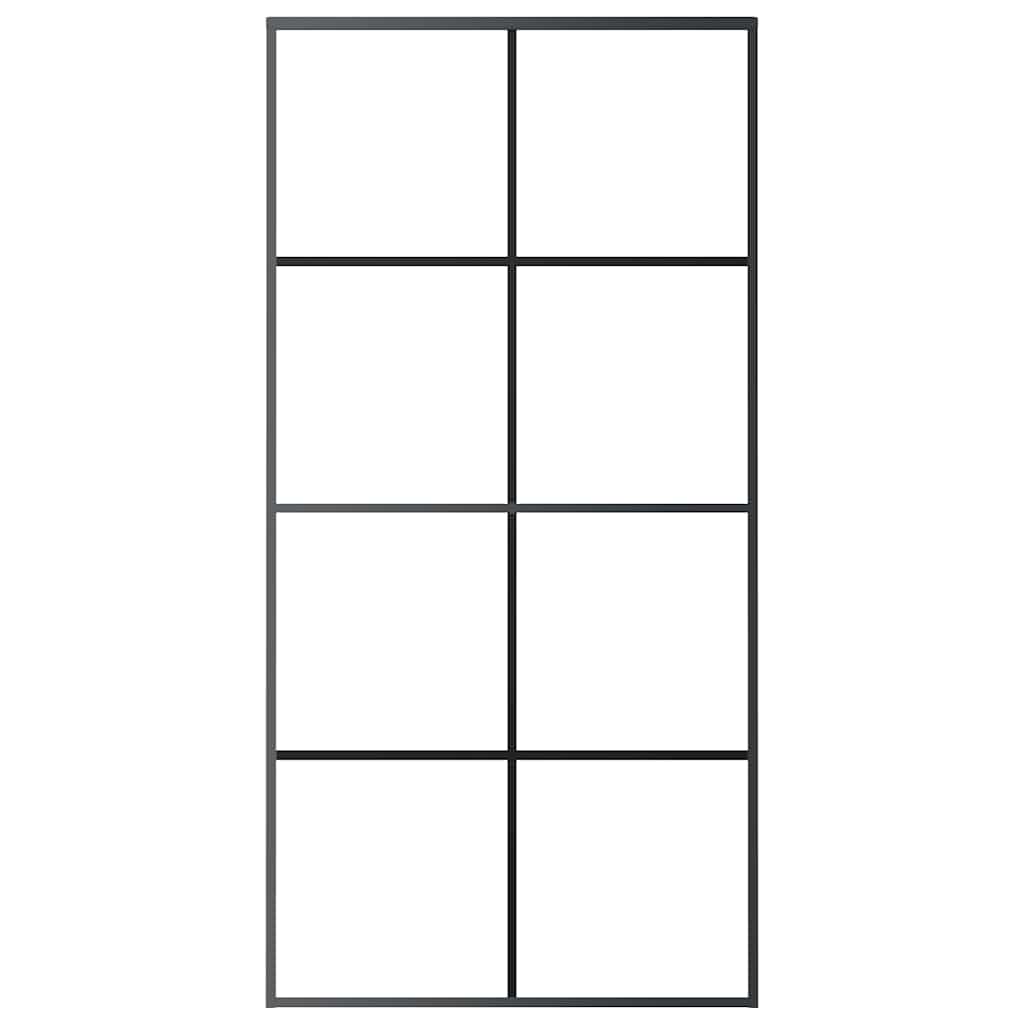 Vidaxl schuifdeur 102,5x205 cm esg-glas en aluminium zwart