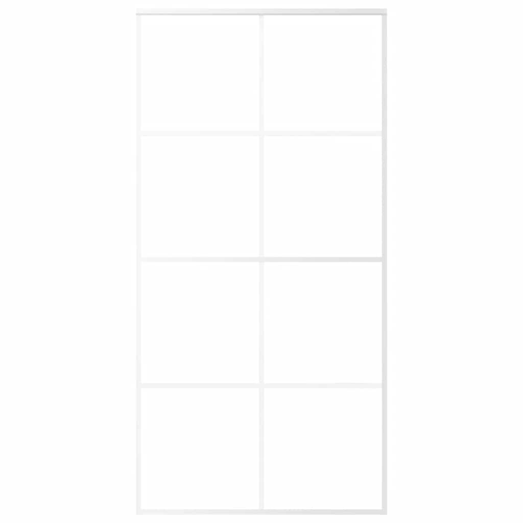 Vidaxl schuifdeur 102,5x205 cm esg-glas en aluminium wit