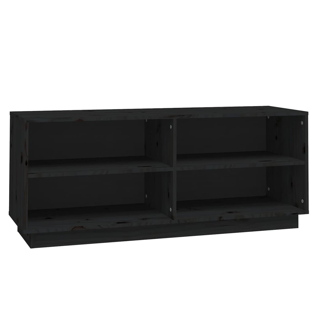Vidaxl schoenenkast 110x34x45 cm massief groenenhout zwart