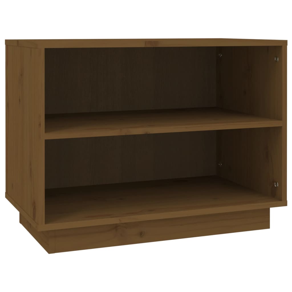 Vidaxl schoenenkast 60x34x45 cm massief groenhout honingbruin
