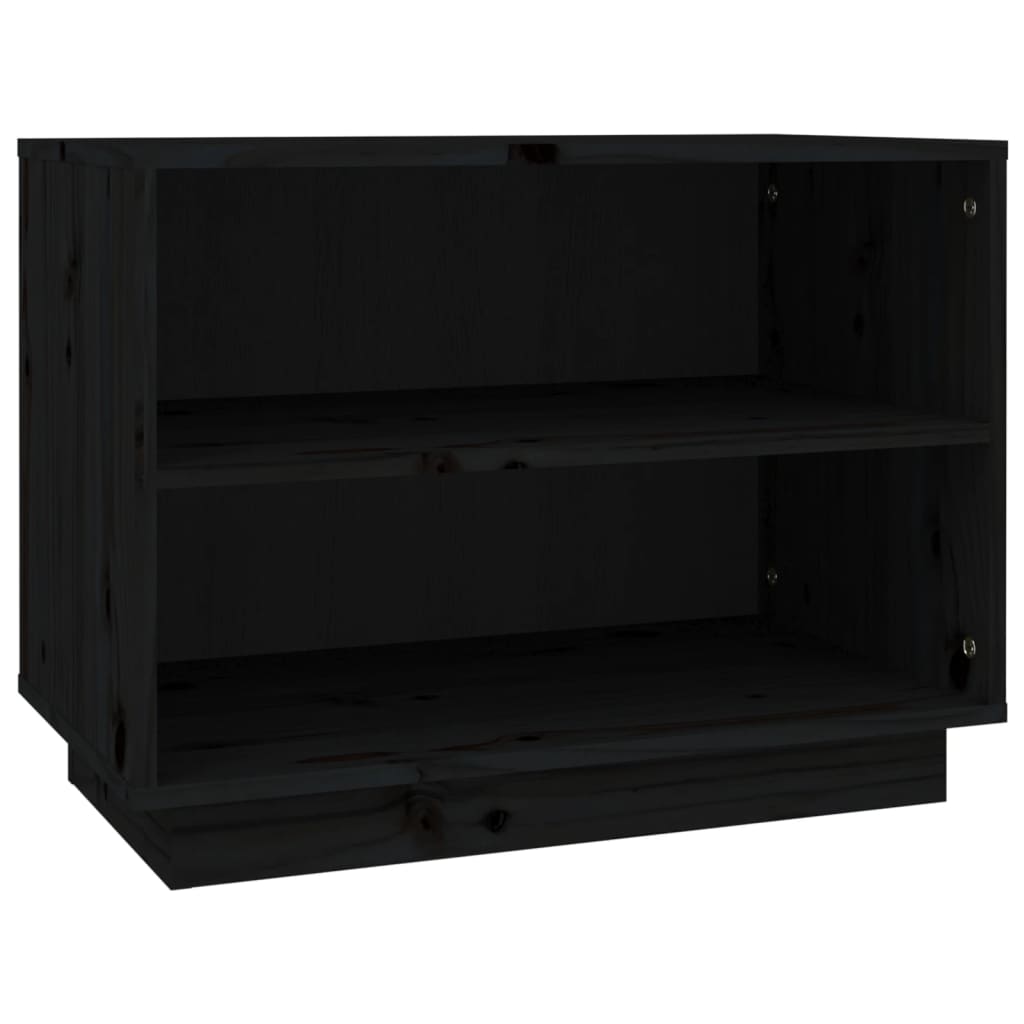 Vidaxl schoenenkast 60x34x45 cm massief groenenhout zwart