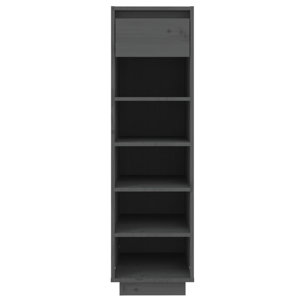 Vidaxl schoenenkast 30x34x105 cm massief groenenhout grijs