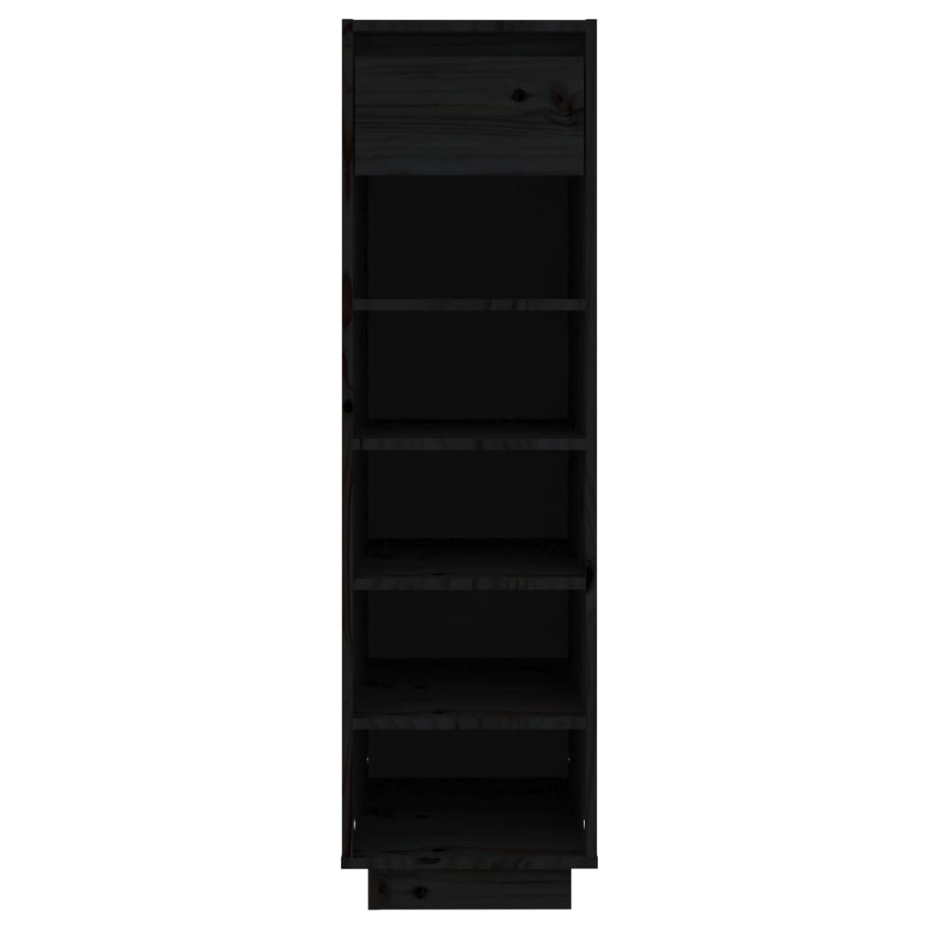 Vidaxl schoenenkast 30x34x105 cm massief groenenhout zwart