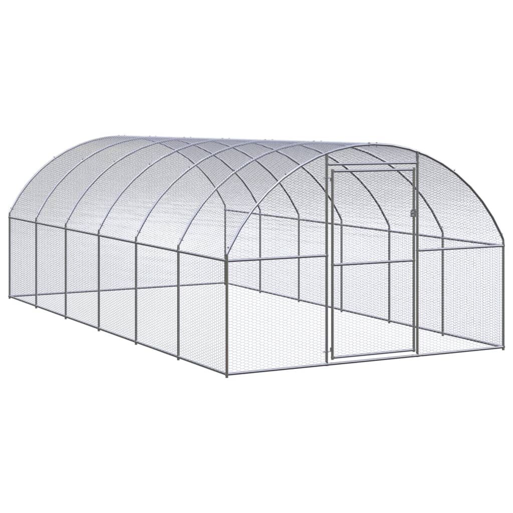 VidaXL Kippenren 3x6x2m gegalvaniseerd staal