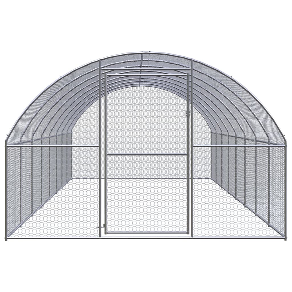 VidaXL Kippenren 3x8x2m gegalvaniseerd staal