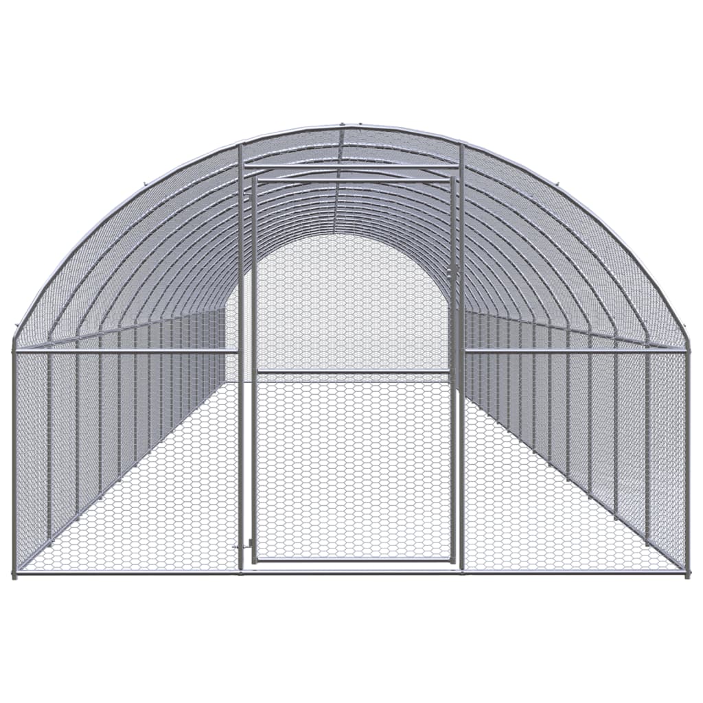 VidaXL Kippenren 3x16x2m gegalvaniseerd staal