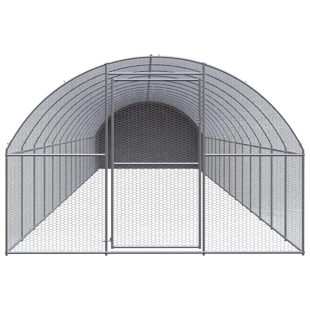 VidaXL Kippenren 3x16x2m gegalvaniseerd staal