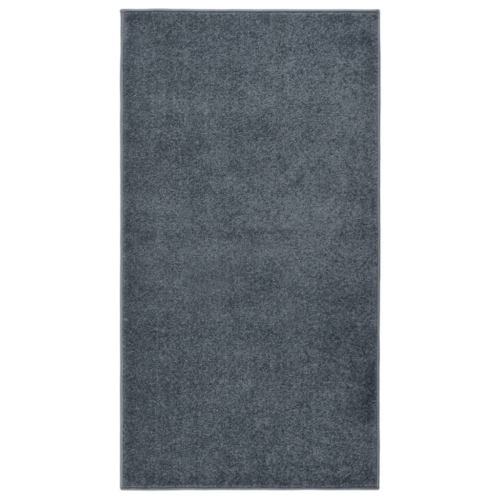 Vidaxl vloerkleed kortpolig 80x150 cm antracietkleurig