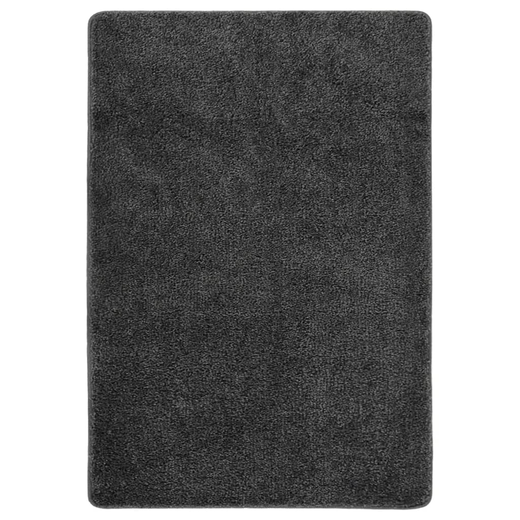 Vidaxl vloerkleed shaggy antislip 120x170 cm donkergrijs