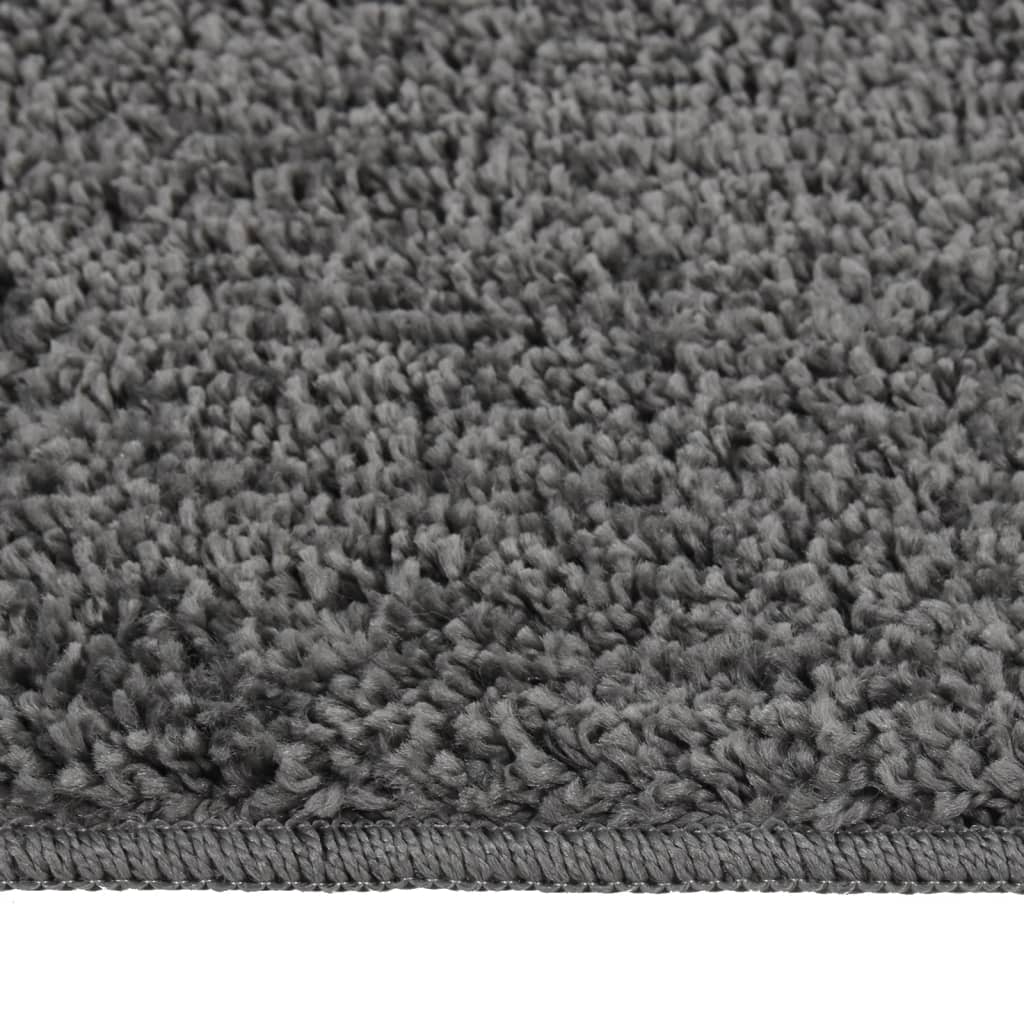 Vidaxl vloerkleed shaggy antislip 120x170 cm donkergrijs