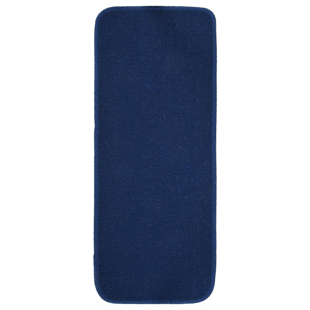 Vidaxl trapmatten 15 st antislip rechthoekig 60x25 cm marineblauw