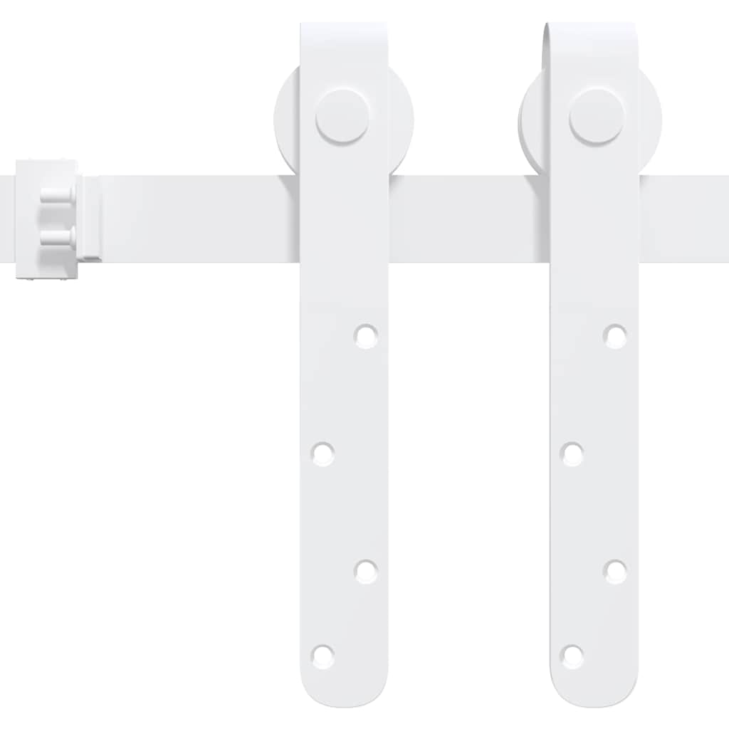 Vidaxl ophangset voor minischuifdeur 200 cm koolstofstaal wit