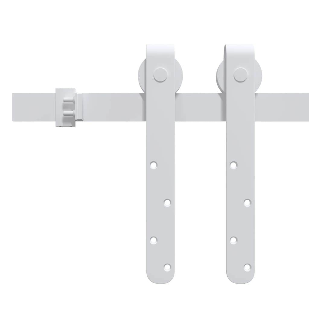 Vidaxl ophangset voor minischuifdeur 200 cm koolstofstaal wit