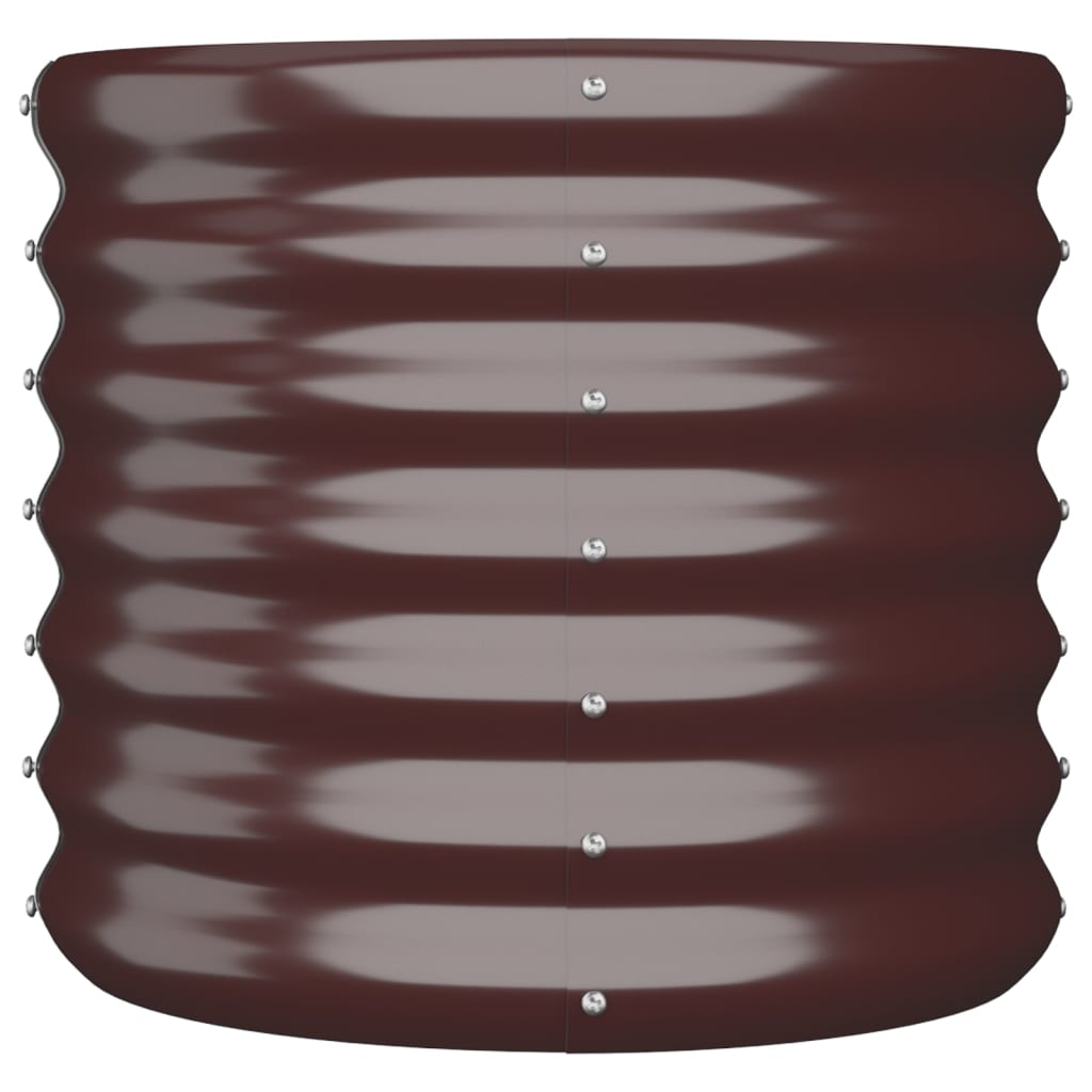 Vidaxl plantenbak 40x40x36 cm poedercoat staal bruin