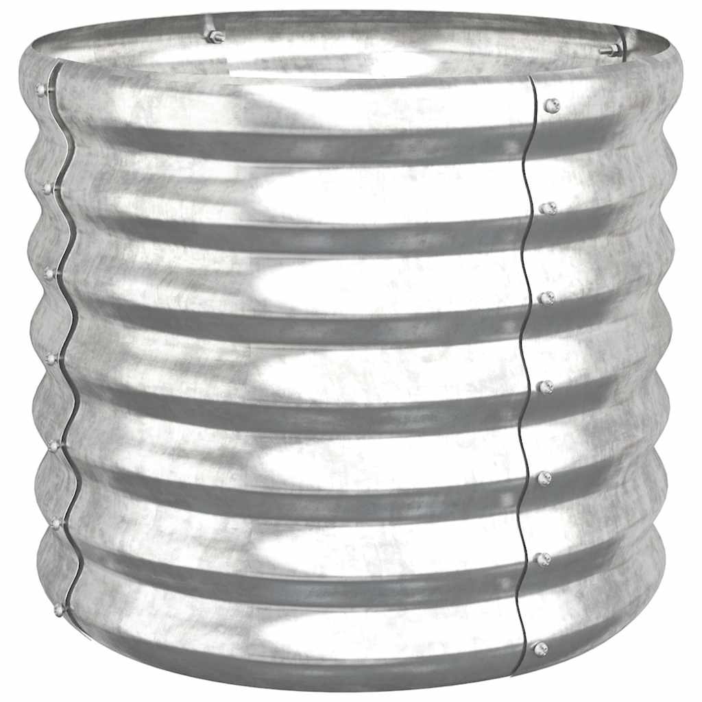 Vidaxl plantenbak 40x40x36 cm gegalvaniseerd staal zilverkleurig