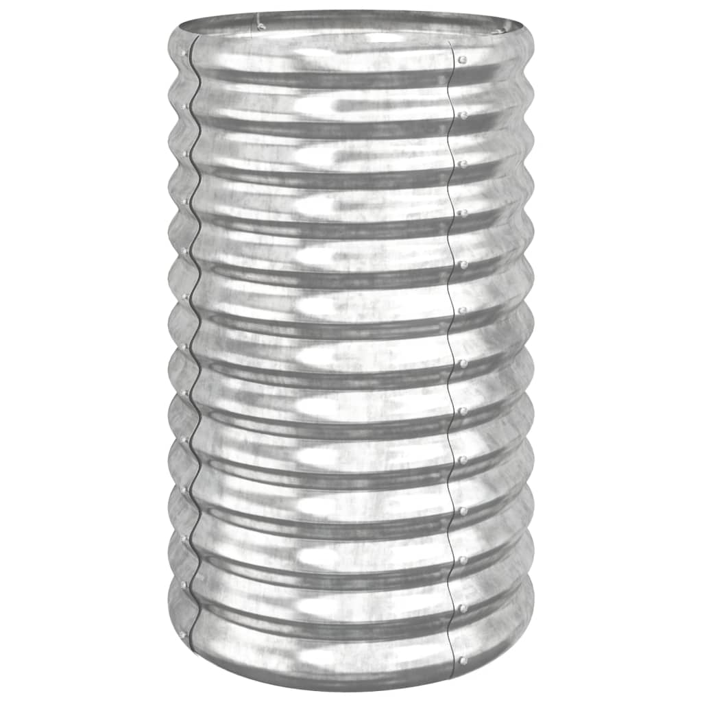 Vidaxl plantenbak 40x40x68 cm gegalvaniseerd staal zilverkleurig