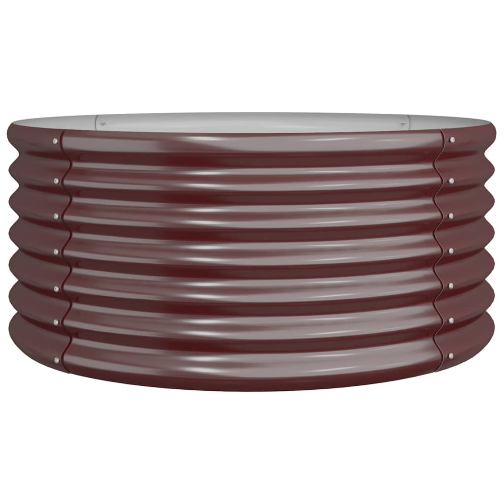 Vidaxl plantenbak 80x80x36 cm poedercoat staal bruin