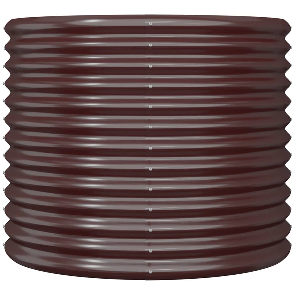 Vidaxl plantenbak 80x80x68 cm poedercoat staal bruin