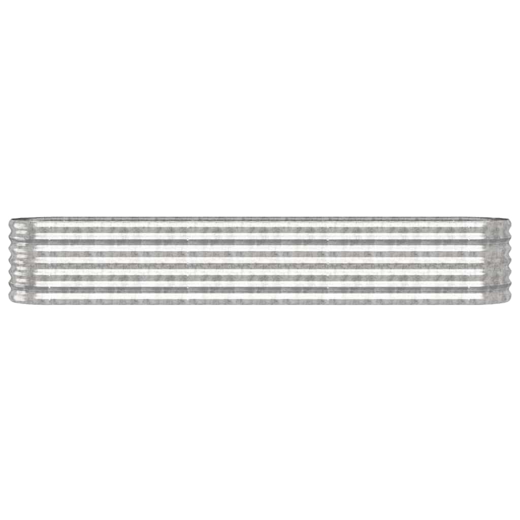 Vidaxl plantenbak 224x40x36 cm gegalvaniseerd staal zilverkleurig