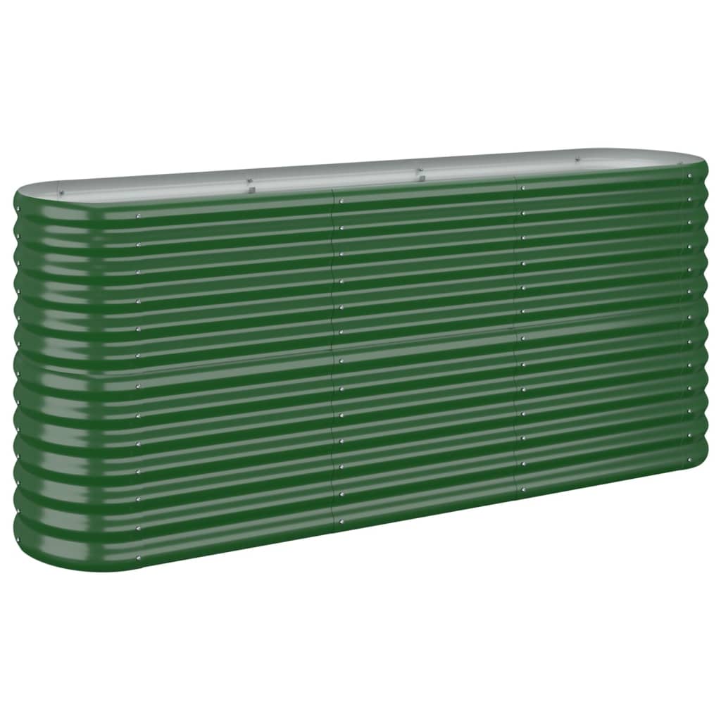 Vidaxl plantenbak 152x40x68 cm gegalvaniseerd staal groen
