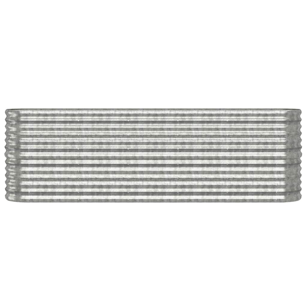 Vidaxl plantenbak 224x40x68 cm gegalvaniseerd staal zilverkleurig
