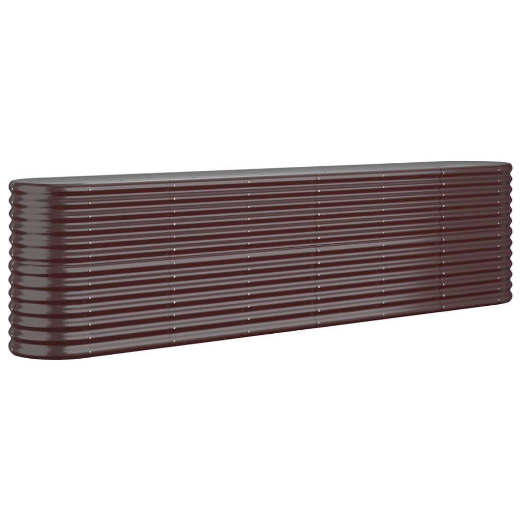Vidaxl plantenbak 260x40x68 cm gegalvaniseerd staal bruin