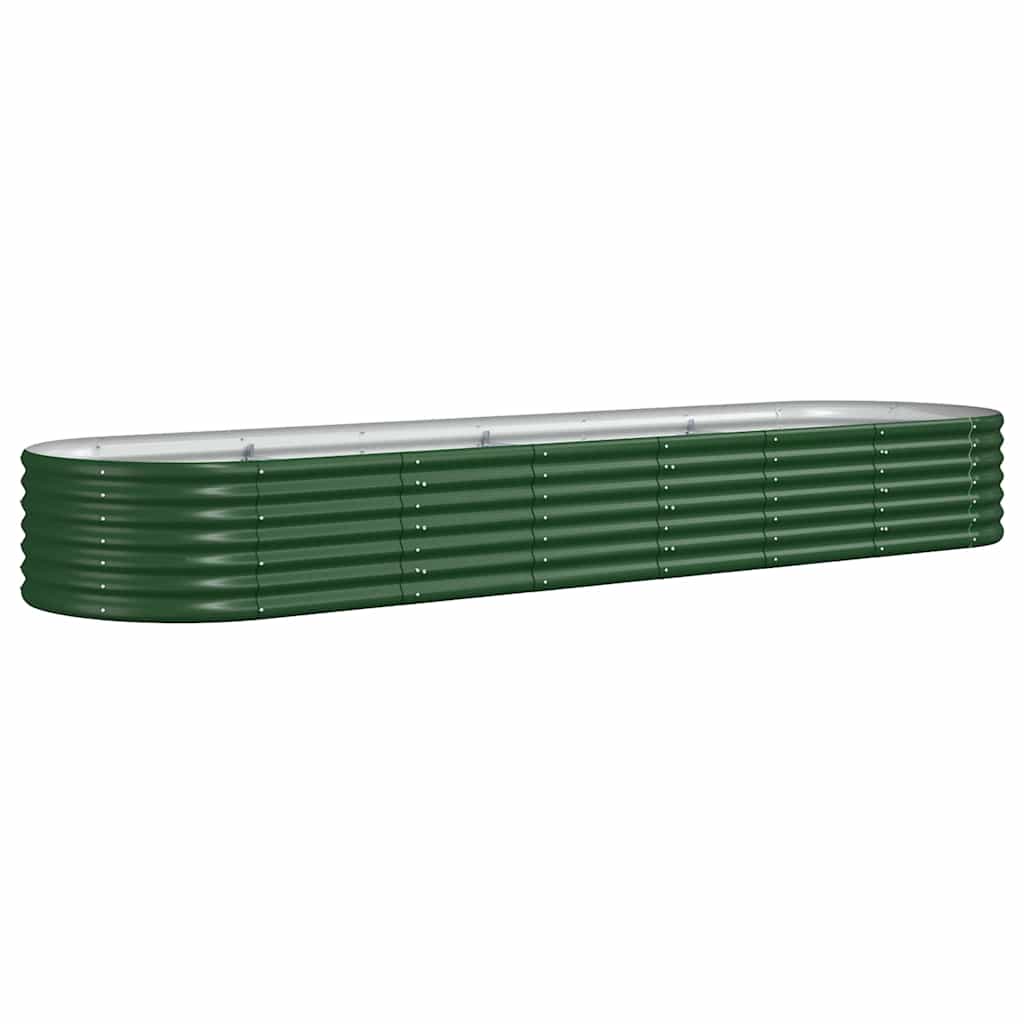 Vidaxl plantenbak 296x80x36 cm gegalvaniseerd staal groen