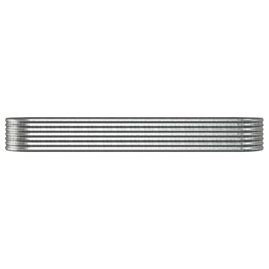 Vidaxl plantenbak 296x80x36 cm gegalvaniseerd staal zilverkleurig