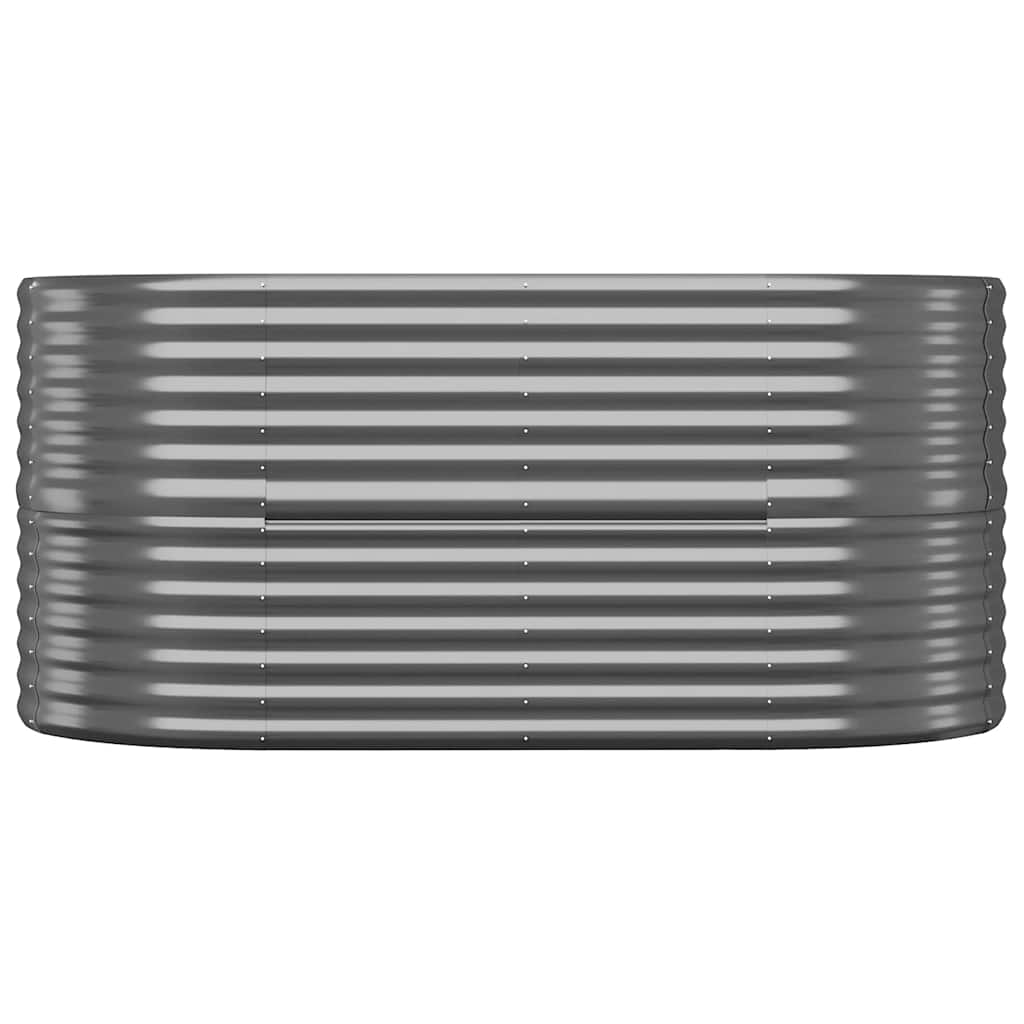 Vidaxl plantenbak 152x80x68 cm gepoedercoat staal antracietkleurig
