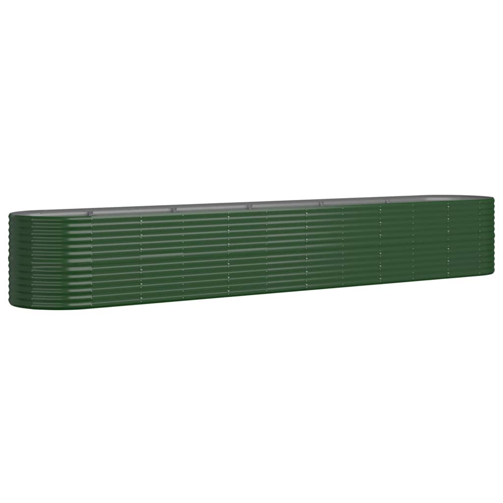 Vidaxl plantenbak 440x80x68 cm gegalvaniseerd staal groen