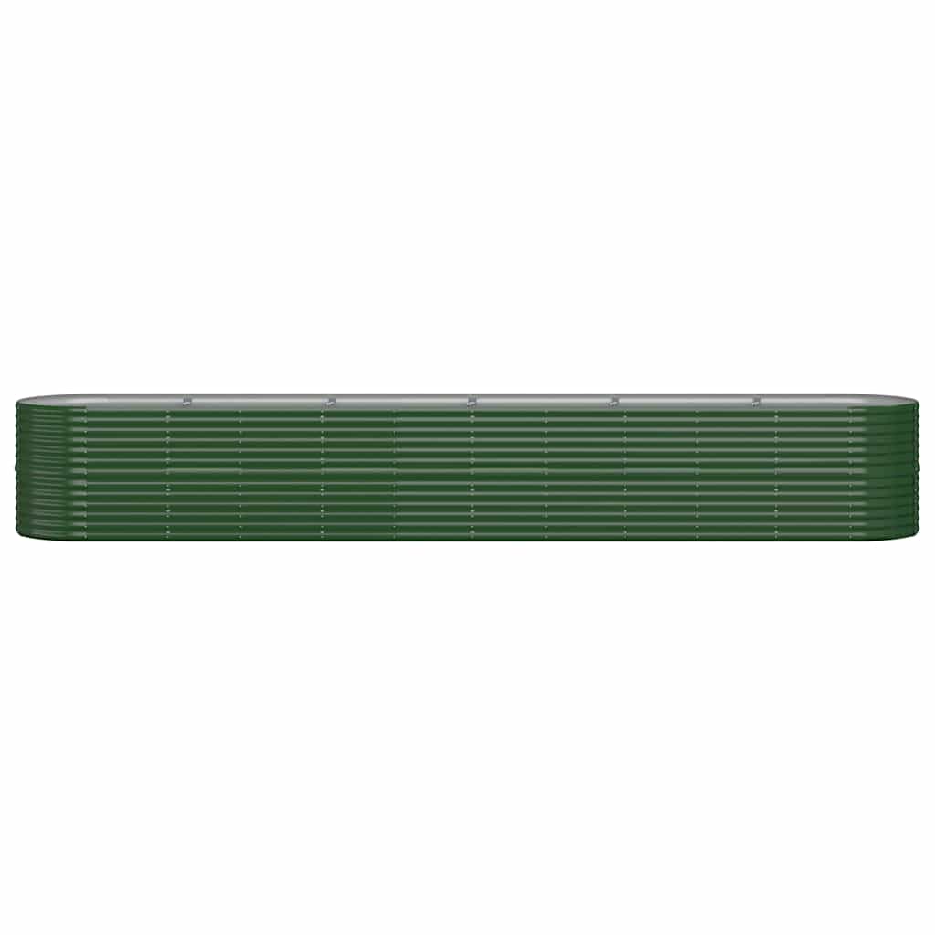 Vidaxl plantenbak 440x80x68 cm gegalvaniseerd staal groen