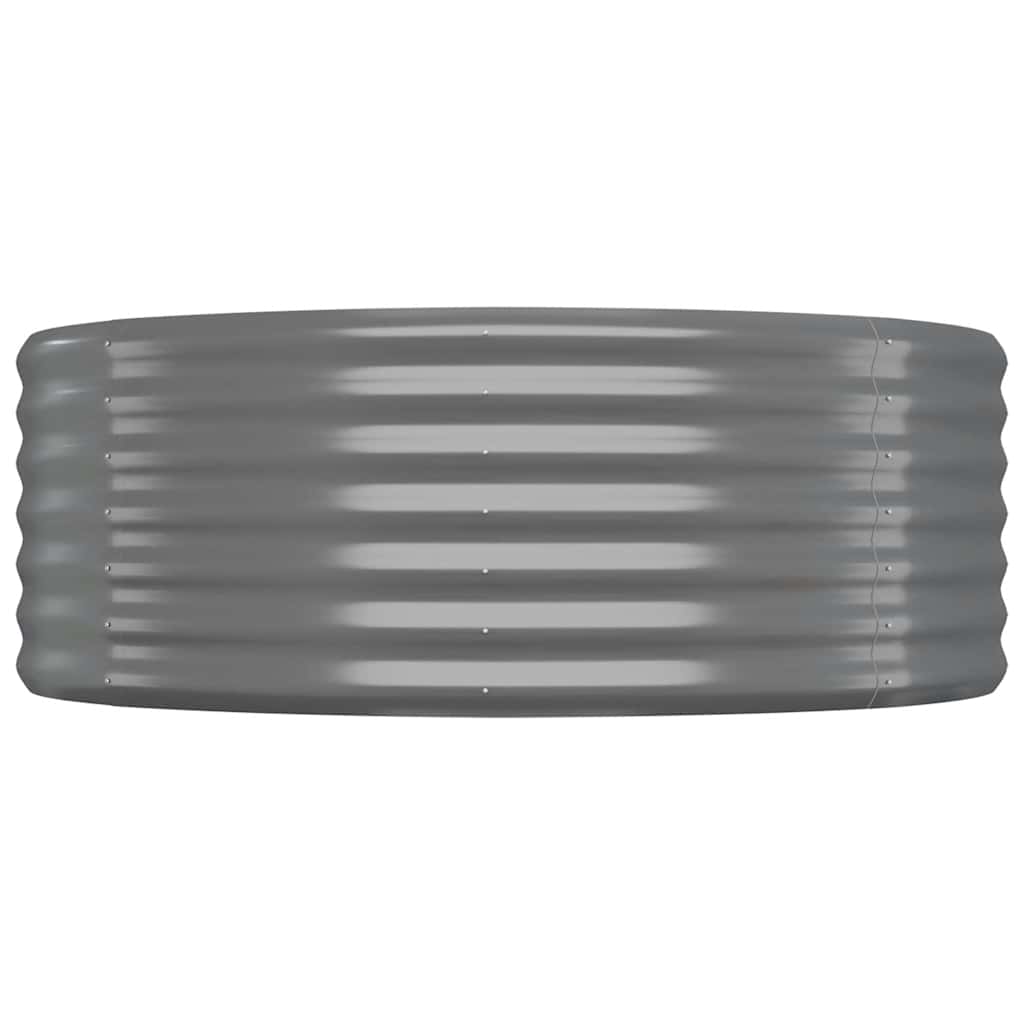 Vidaxl plantenbak 100x100x36 cm gegalvaniseerd staal grijs