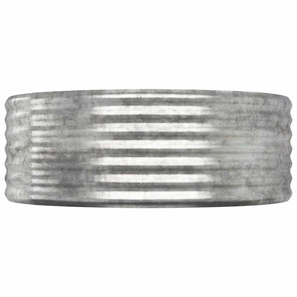 Vidaxl plantenbak 100x100x36 cm gegalvaniseerd staal zilverkleurig