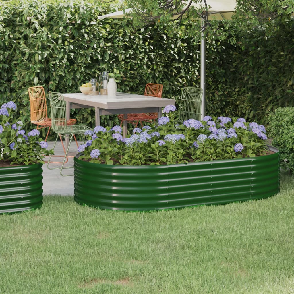 Vidaxl plantenbak 175x100x36 cm gegalvaniseerd staal groen