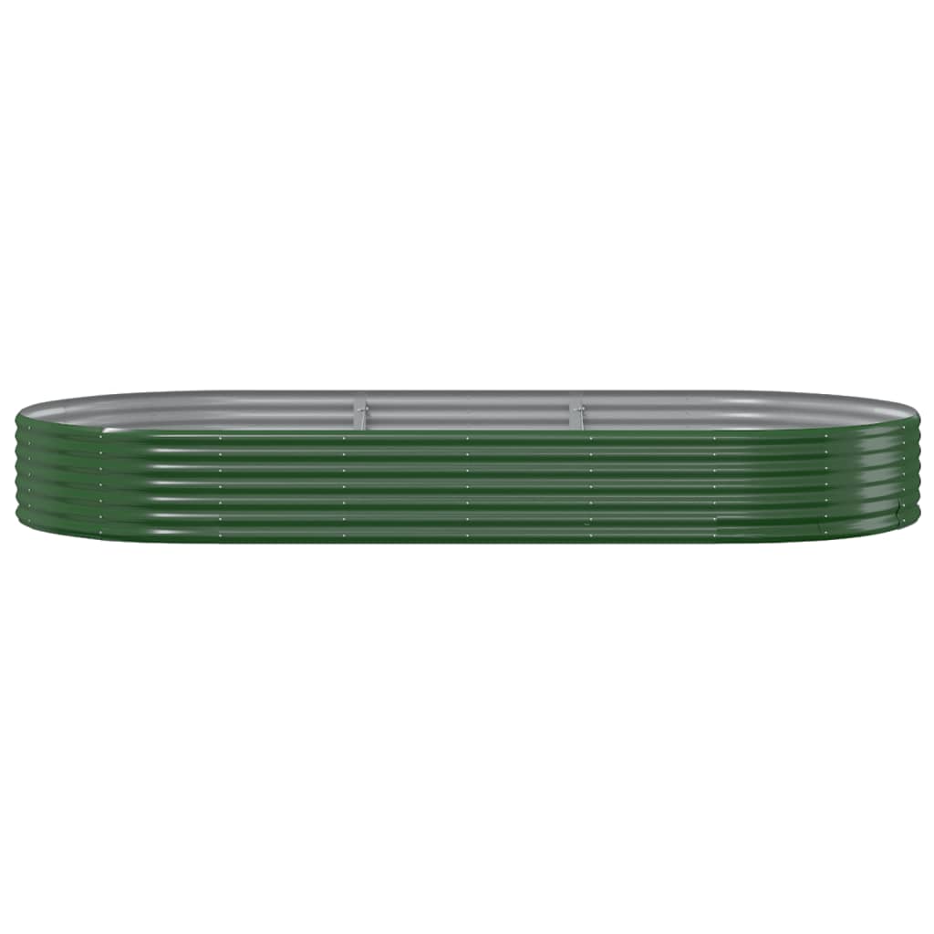 Vidaxl plantenbak 296x140x36 cm gegalvaniseerd staal groen
