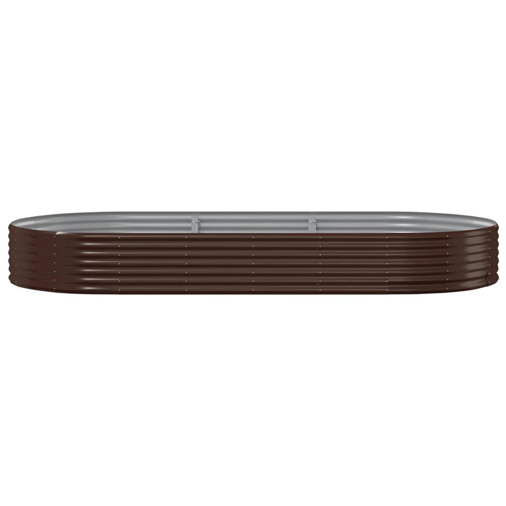 Vidaxl plantenbak 296x140x36 cm gegalvaniseerd staal bruin