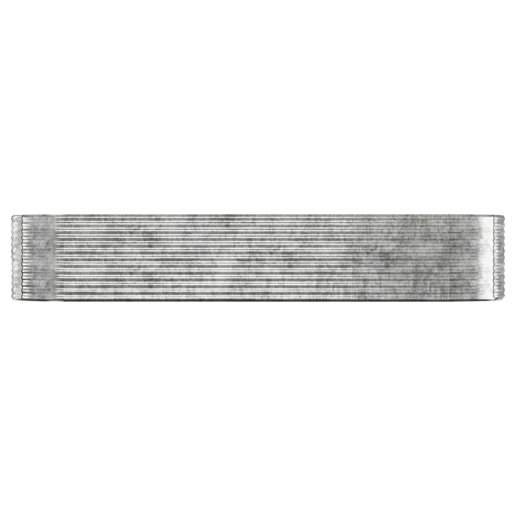 Vidaxl plantenbak 396x100x68 cm gegalvaniseerd staal zilverkleurig