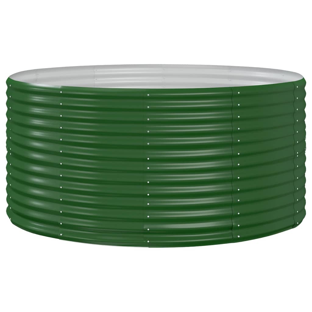 Vidaxl verhoogde tuinbak groen 140x140x68 cm gegalvaniseerd staal