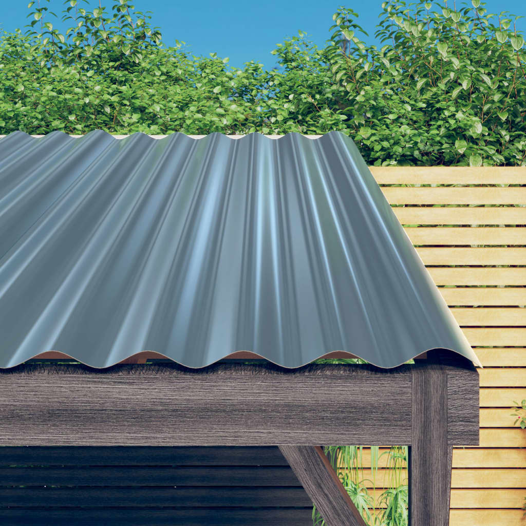 Vidaxl dakpanelen 36 st 80x36 cm gegalvaniseerd staal grijs