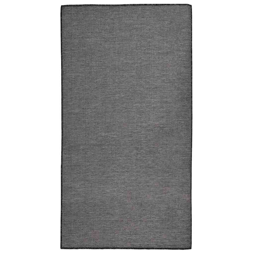 Vidaxl buitenkleed platgeweven 80x150 cm grijs