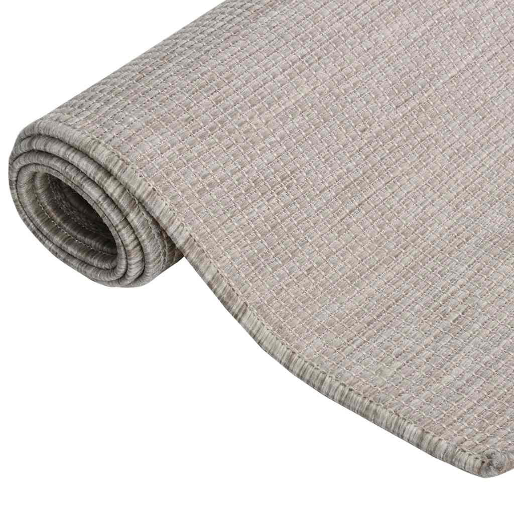 Vidaxl buitenkleed platgeweven 200x280 cm lichtgrijs
