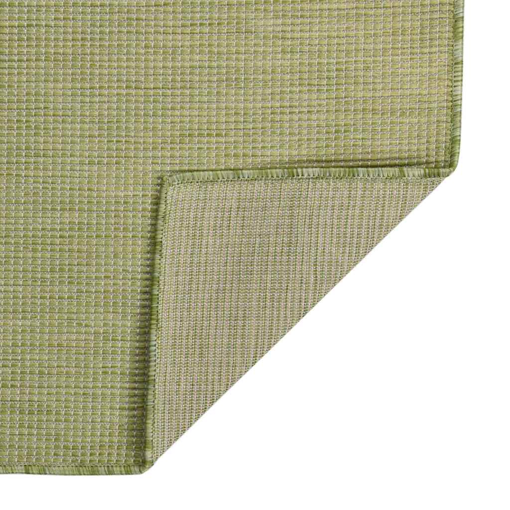 Vidaxl buitenkleed platgeweven 100x200 cm groen