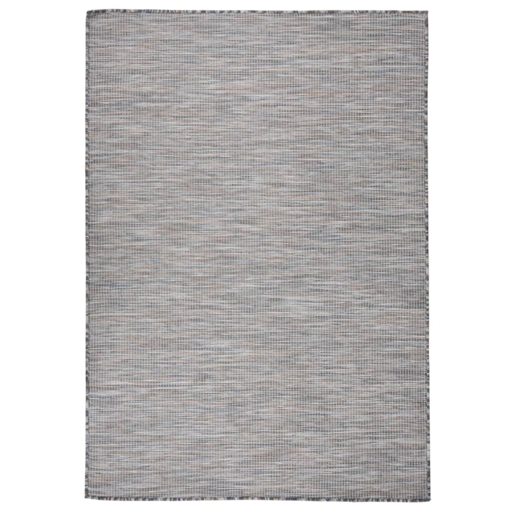 Vidaxl buitenkleed platgeweven 140x200 cm bruin en bruin