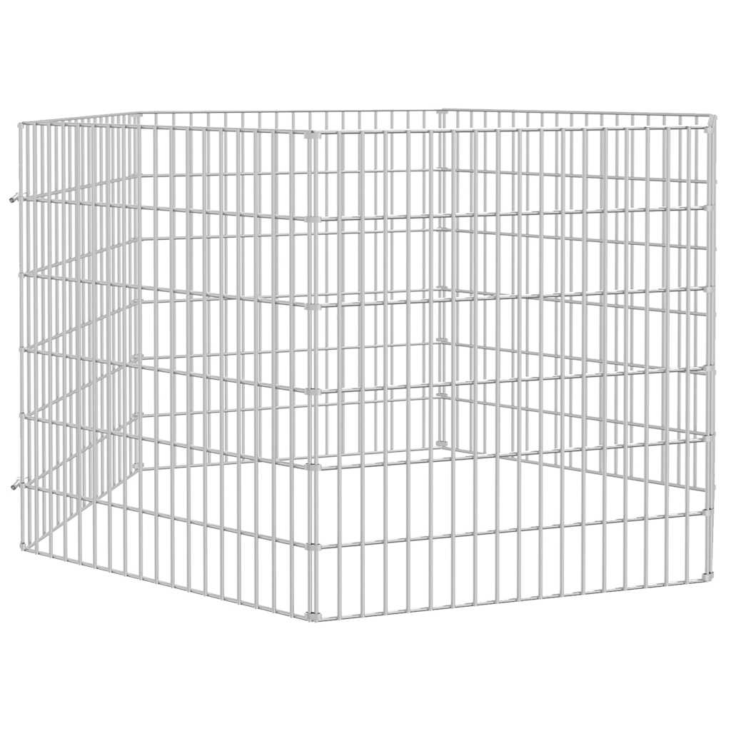Vidaxl dierenverblijf 6 panelen 54x60 cm gegalvaniseerd ijzer