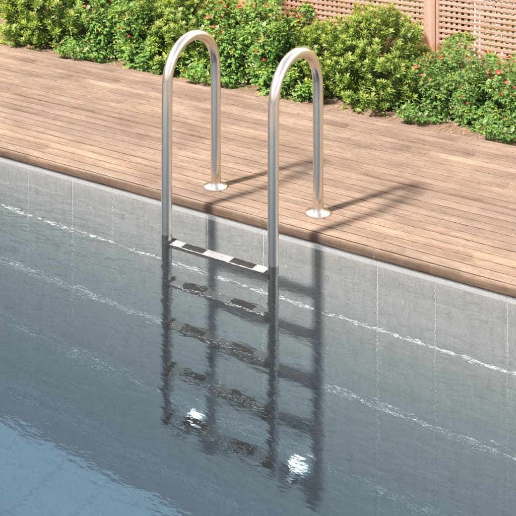 Vidaxl zwembadladder 54x38x211 cm 304 roestvrij staal