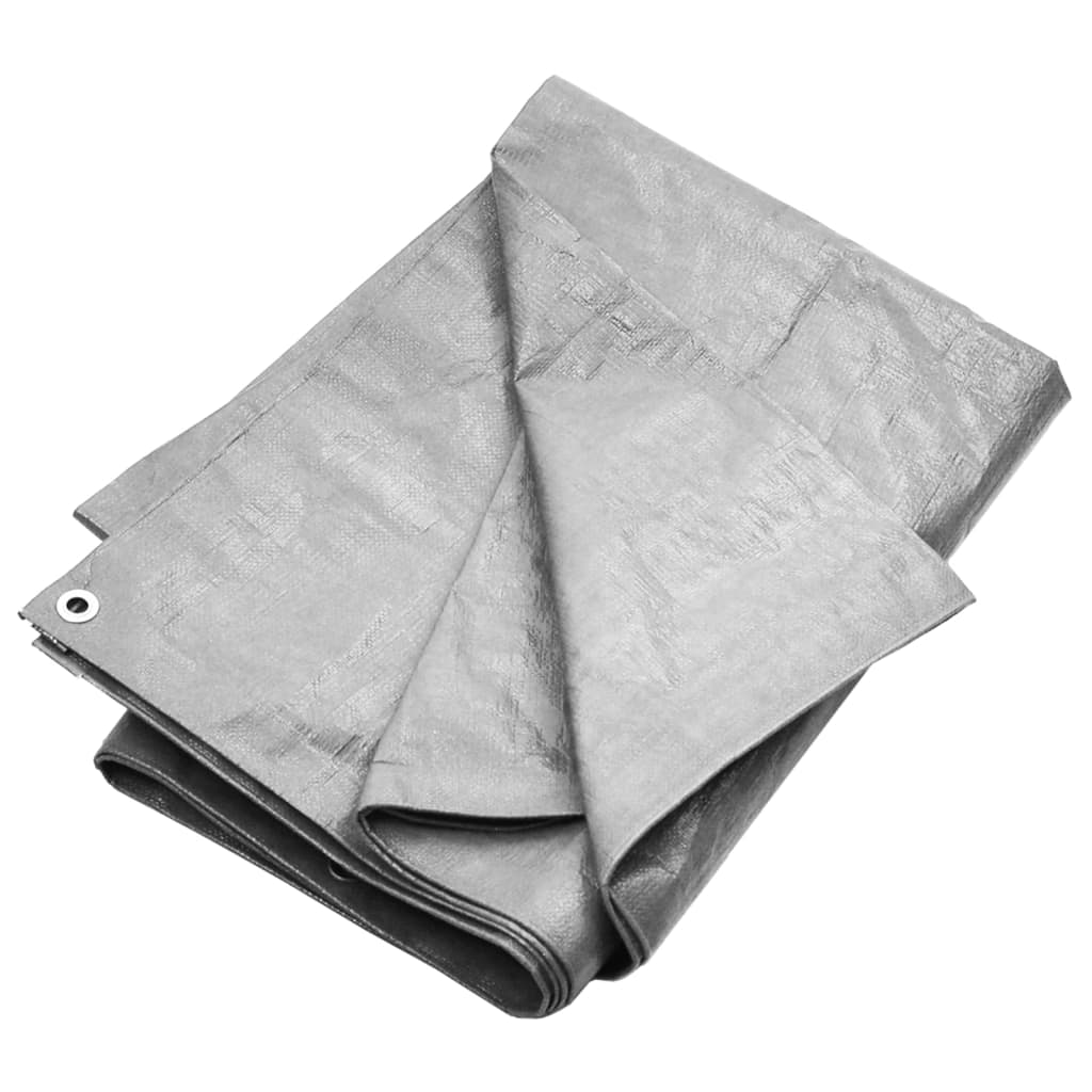 Vidaxl dekzeil 180 g m² 6x8 m hdpe grijs