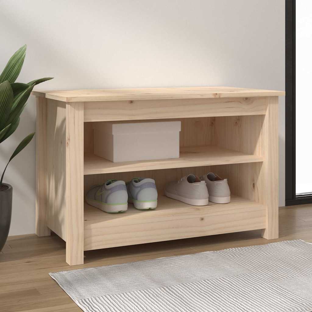 Vidaxl schoenenbank 70x38x45,5 cm massief grenenhout
