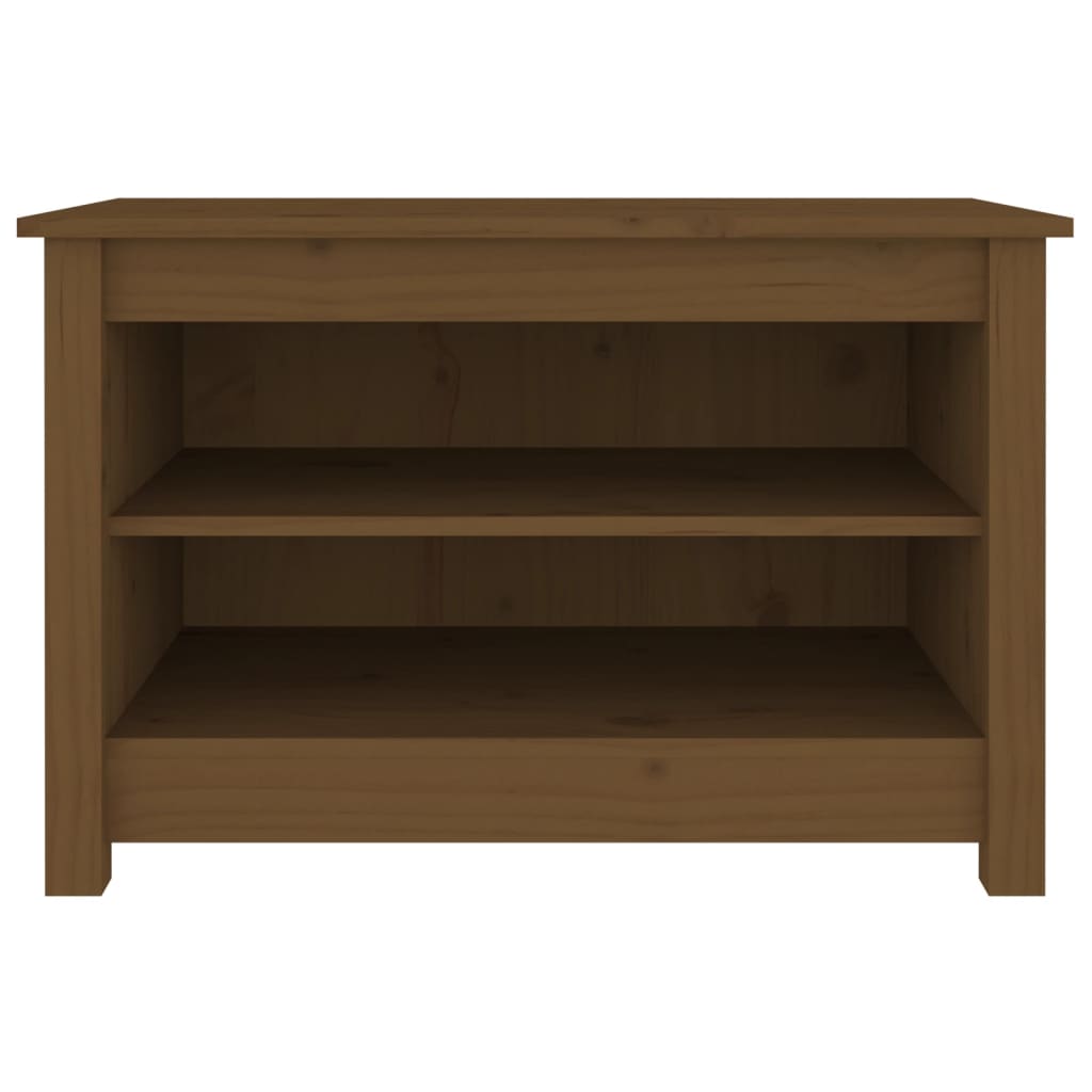 Vidaxl schoenenkast 70x38x45,5 cm massief groenhout honingbruin