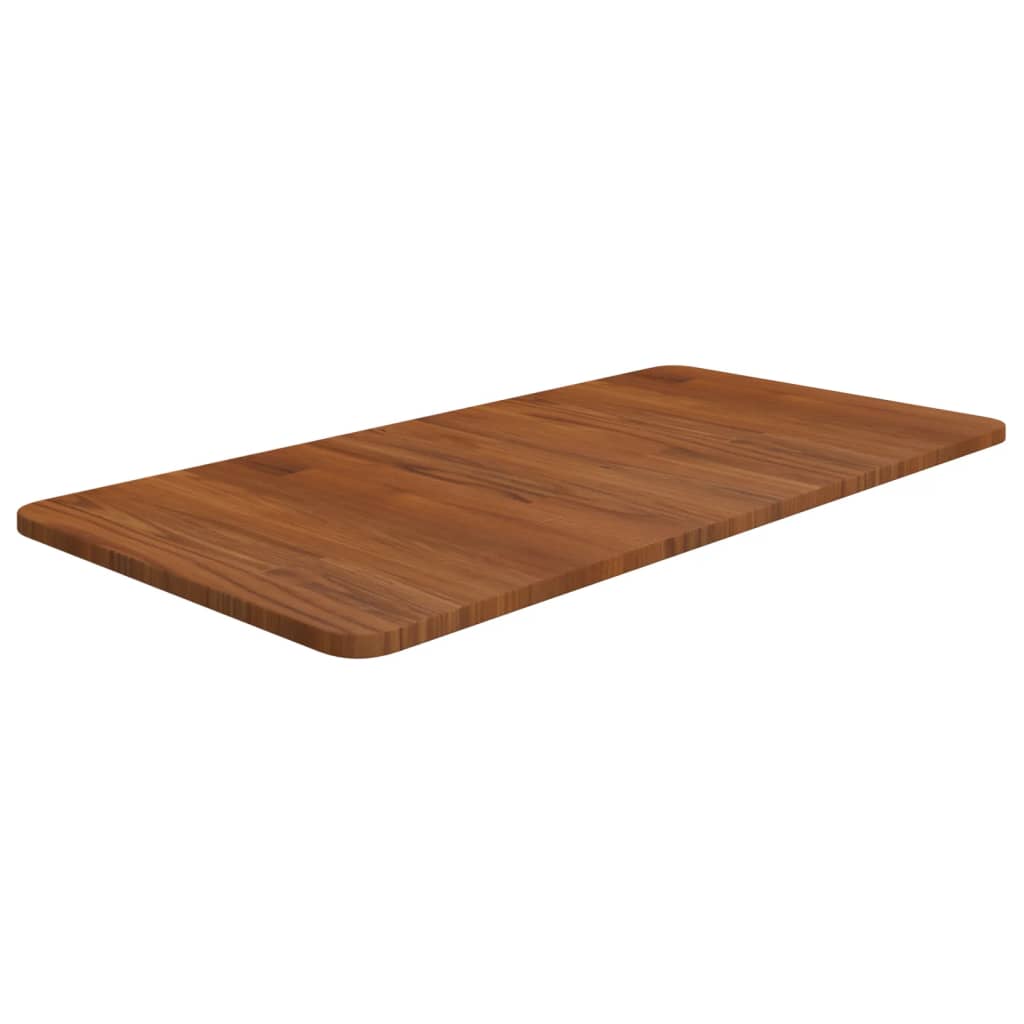 Vidaxl wastafelblad 80x40x1,5 cm bedekt massief hout donkerbruin