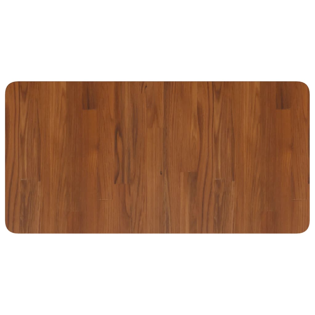 Vidaxl wastafelblad 80x40x1,5 cm bedekt massief hout donkerbruin